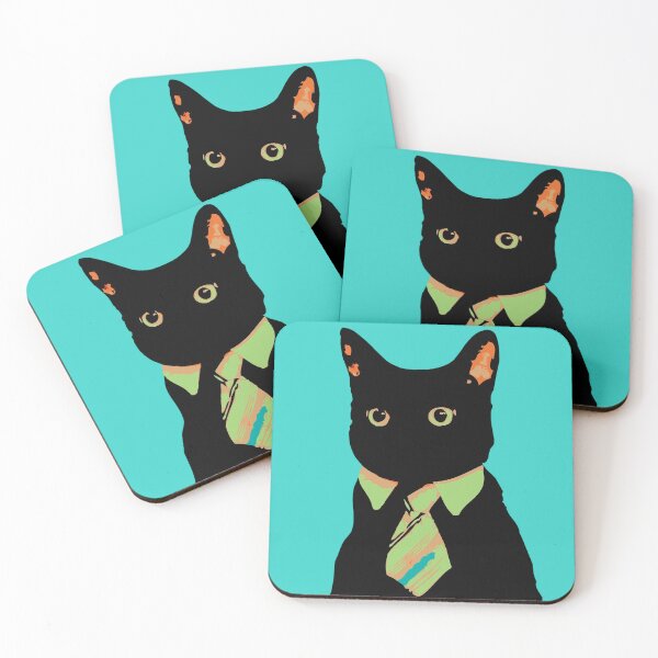Item preview, Black cat in a tie designed and sold by UA-Shirts.