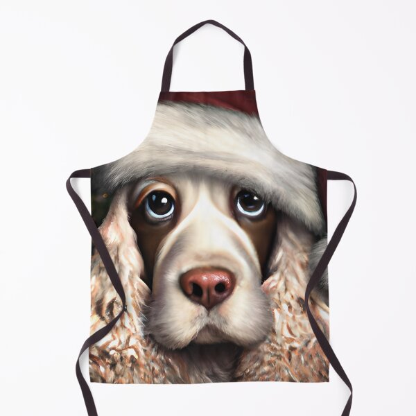 Item preview, Christmas English Cocker Spaniel Wearing A Santa Hat designed and sold by ZenEverAI.