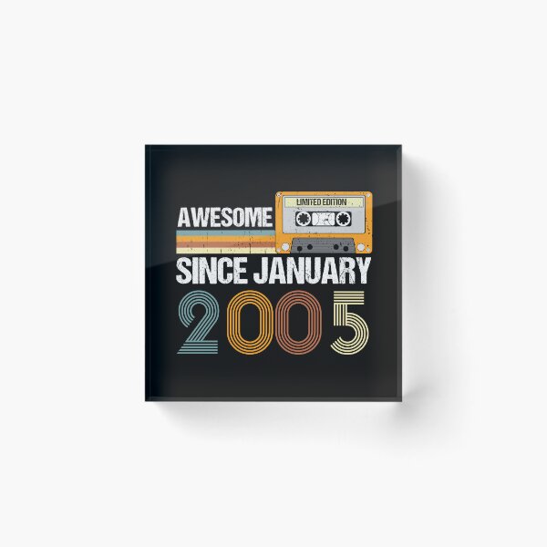 Item preview, Awesome Since January 2005 | 18th Birthday Gifts | 18 Years Old Gifts designed and sold by AMINE  ★★★★★.