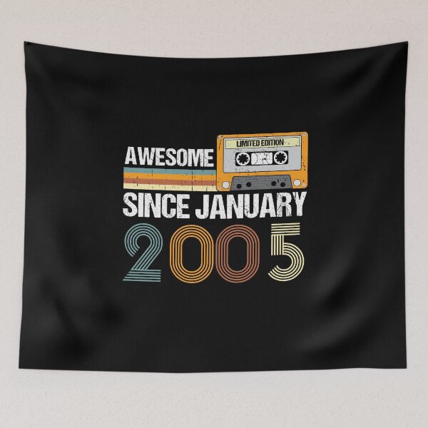 Item preview, Awesome Since January 2005 | 18th Birthday Gifts | 18 Years Old Gifts designed and sold by AMINE  ★★★★★.