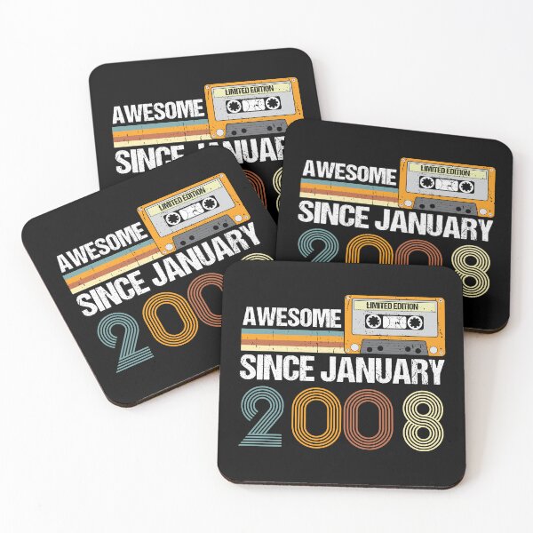 Item preview, Awesome Since January 2008 | 15th Birthday Gifts | 15 Years Old Gifts designed and sold by AMINE  ★★★★★.