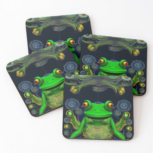 Item preview, Froggy Animal Spirit (9) - Trippy Psychedelic Frog designed and sold by TheThirdEye.