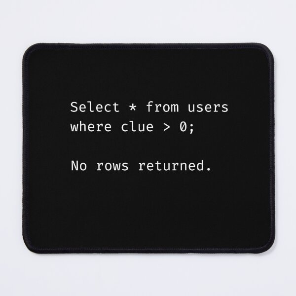 Item preview, Joke SQL Query: Nobody knows what they're doing designed and sold by shminoa.