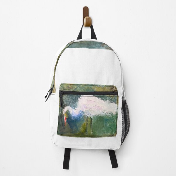 Item preview, An Egret Enjoying Lunch  designed and sold by TrishGoberArt.