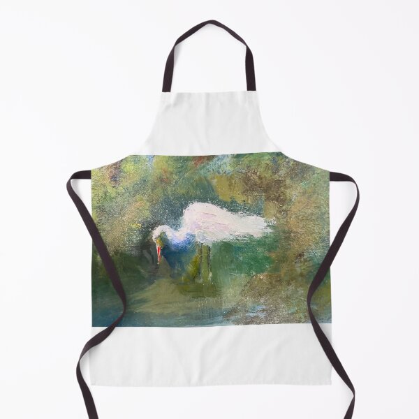 Item preview, An Egret Enjoying Lunch  designed and sold by TrishGoberArt.