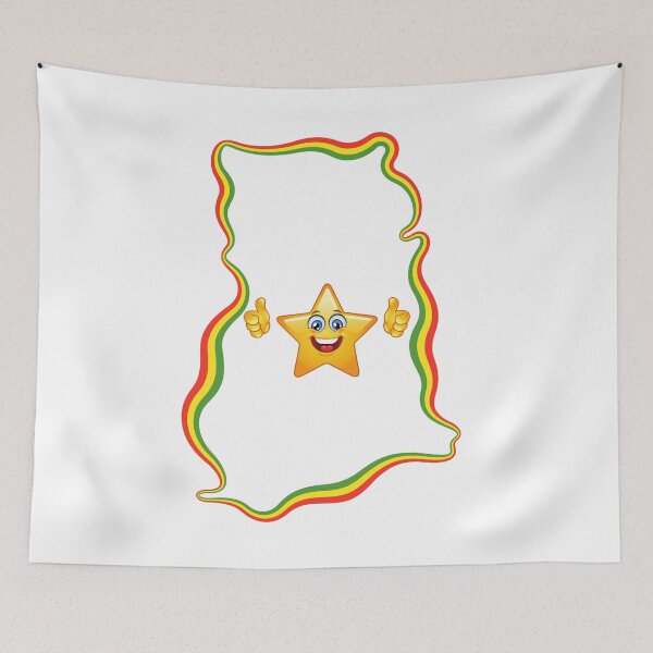 Item preview, Ghana Happy Star Emoji designed and sold by AfriStyleUK.