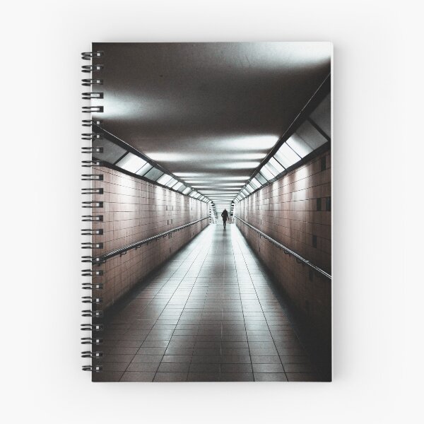 Item preview, eerie long underground walkway reddish tint designed and sold by Michael Hofmann.
