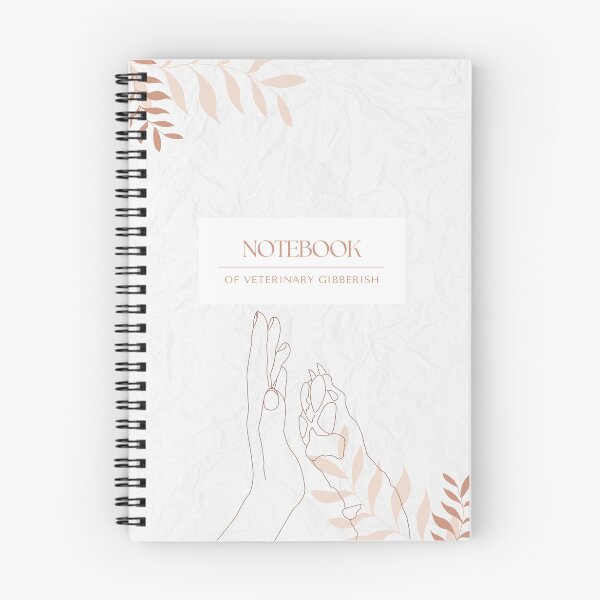 Item preview, Veterinary Gibberish, Funny Spiral notebook for Veterinary Professional - Veterinary Day Gift Idea for Vet Nurses, Vet Techs, Reception, RVN designed and sold by Verubi.