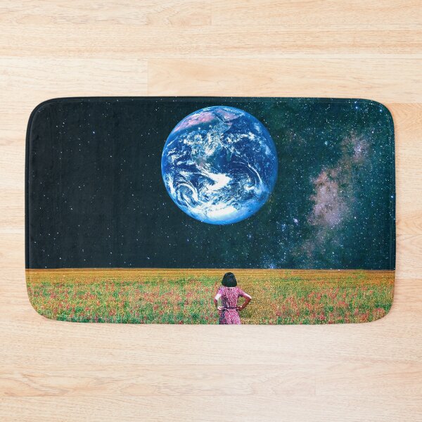 Item preview, Green Field in outer space surreal collage  designed and sold by Yasmine khalifa.