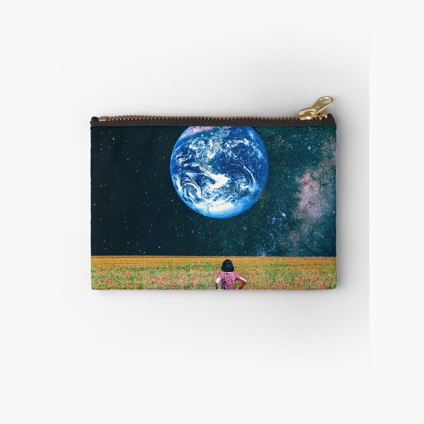 Item preview, Green Field in outer space surreal collage  designed and sold by Yasmine khalifa.