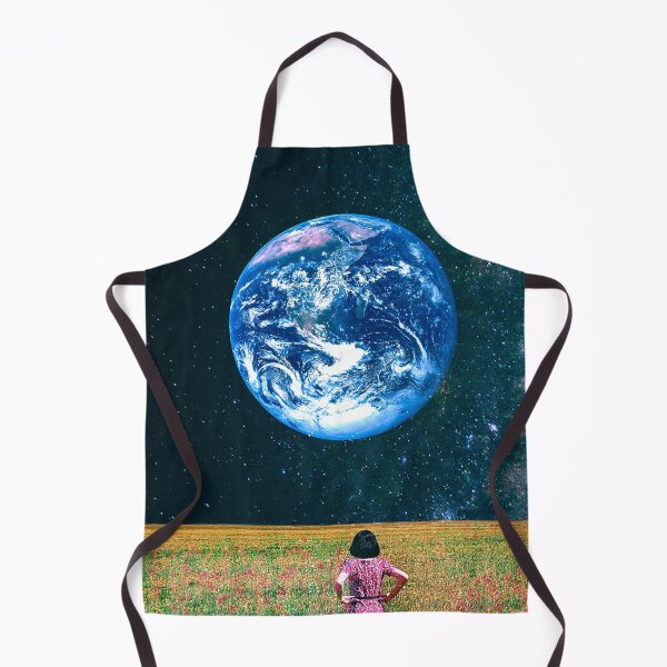 Item preview, Green Field in outer space surreal collage designed and sold by Yasmine khalifa.