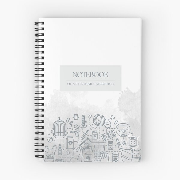 Item preview, Veterinary Gibberish, Funny Spiral notebook for Veterinary Professional - Veterinary Day Gift Idea for Vet Nurses, Vet Techs, Reception, RVN designed and sold by Verubi.