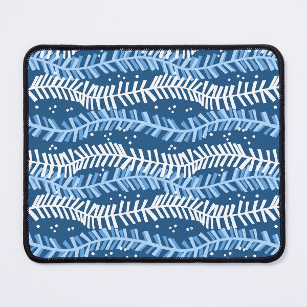 Item preview, Holiday Garland on Blue designed and sold by latheandquill.