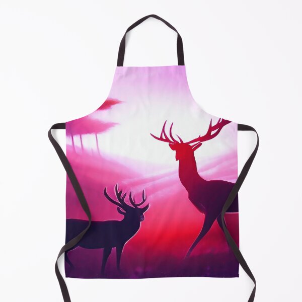 Item preview, Deer on a Hillside with a Beautiful Misty Morning Pink Sunrise designed and sold by deniselynnimage.