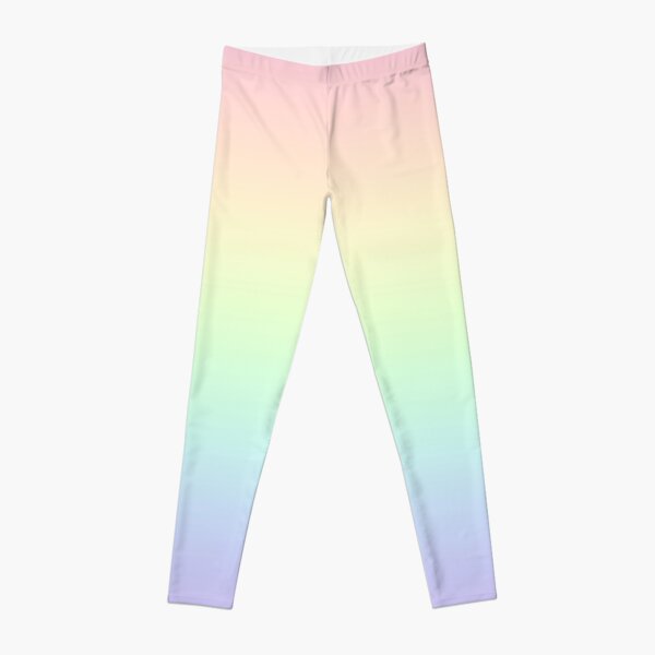 Trendy & Colorful Ombre Pastel Rainbow Leggings