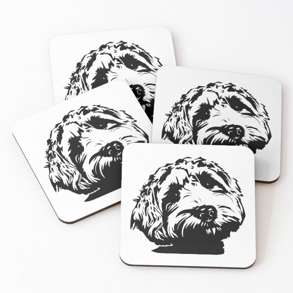 Item preview, Dog stencil design for prints on clothing and objects designed and sold by elmartdesign.