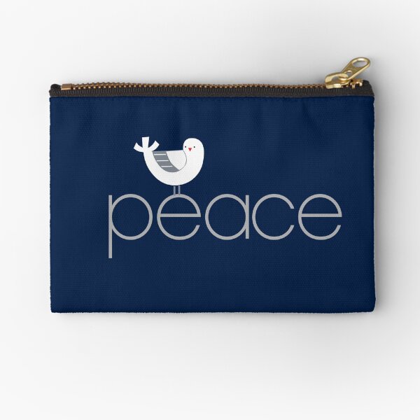 Peace Bird Zipper Pouch