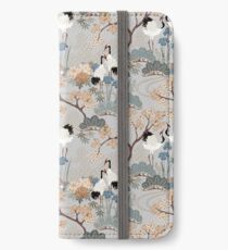 Japanischer Garten Grau iPhone Flip-Case/Hülle/Skin