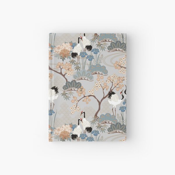 Japanese Garden Gray Hardcover Journal