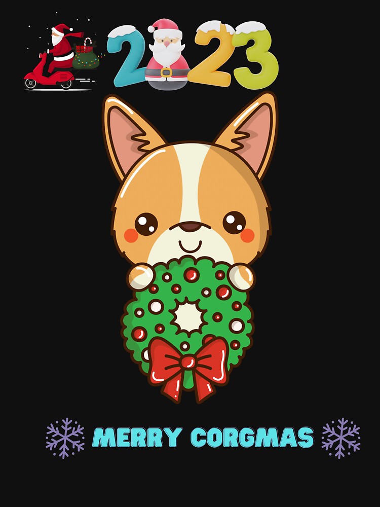 Discover Merry Christmas Corgmas Funny Corgis Classic T-Shirt