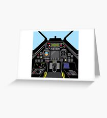 Airplane cockpit Greeting Card