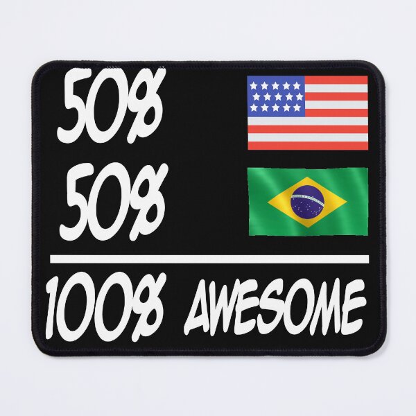 Item preview, USA 50% And Brazil 50% Brazilian Flag Flags 100%Sticker designed and sold by CuteHigh01.