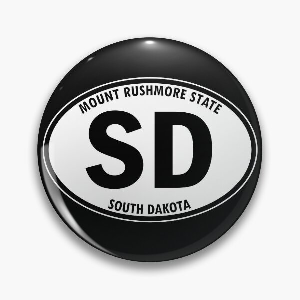 Item preview, South Dakota,	SD, Mount Rushmore State - State Abbreviation and Motto Oval Travel Bumper Sticker for your Car or Luggage.  designed and sold by BBTravels.