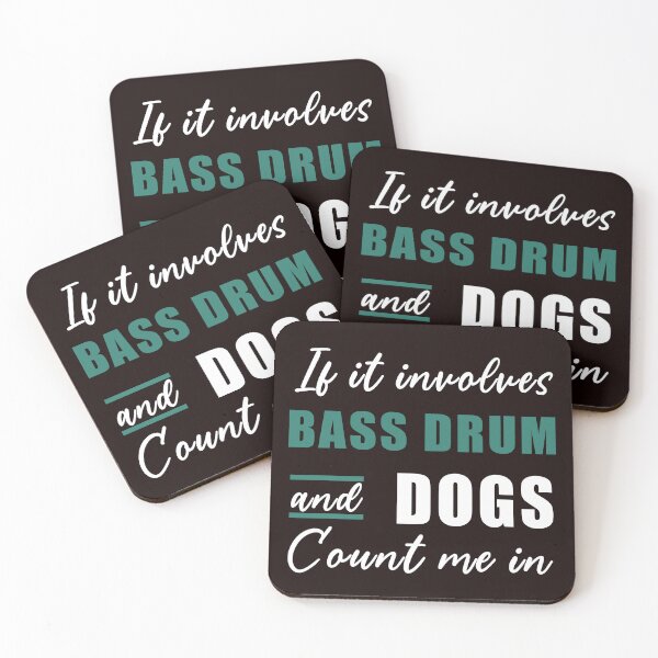 Item preview, Bass Drum And Dogs, Funny Drumming designed and sold by Aerial Addicts.