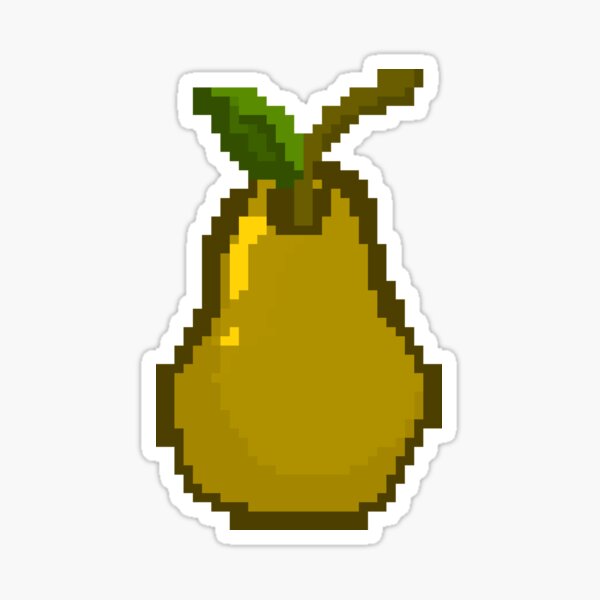 Pear Pixel Art Stickers Redbubble