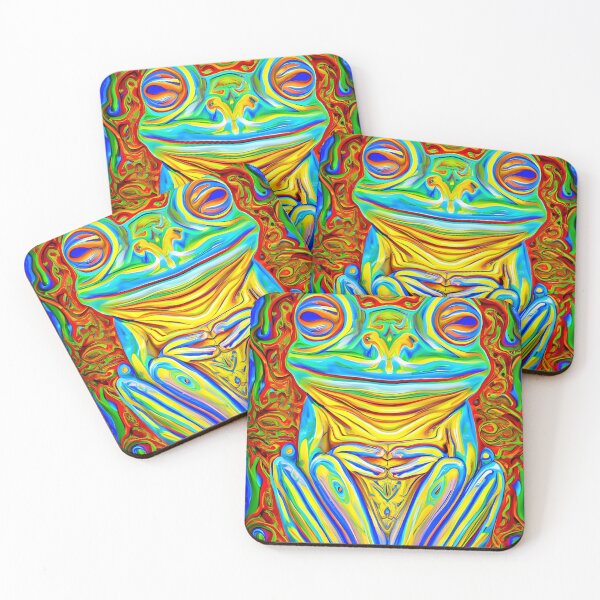 Item preview, Froggy Animal Spirit (11) - Trippy Psychedelic Frog designed and sold by TheThirdEye.