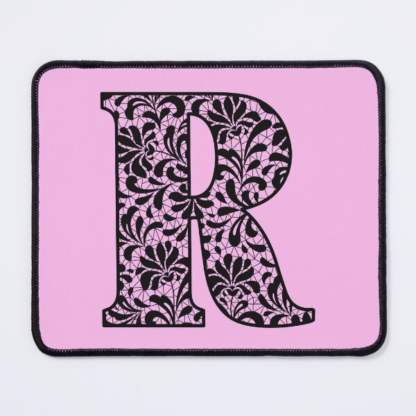 Item preview, The Letter R- Black Lace Botanical Monogram designed and sold by Tasha-design.