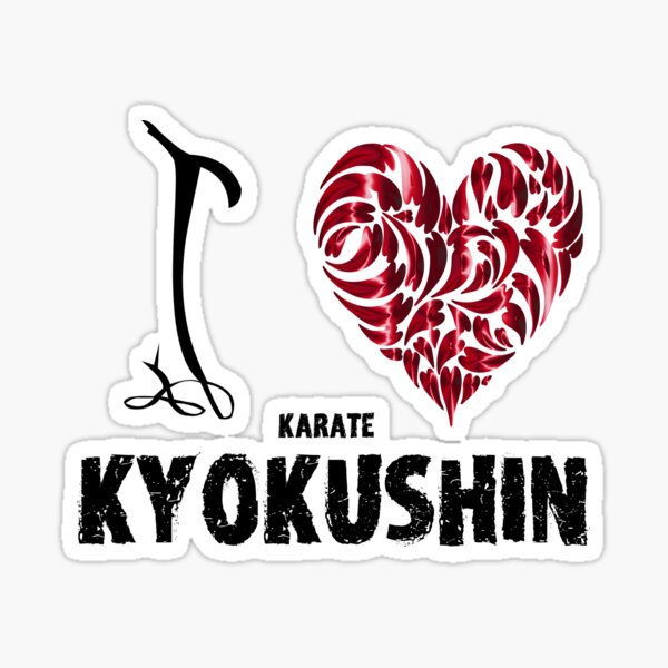 Kyokushin Karate T shirt I love Sticker