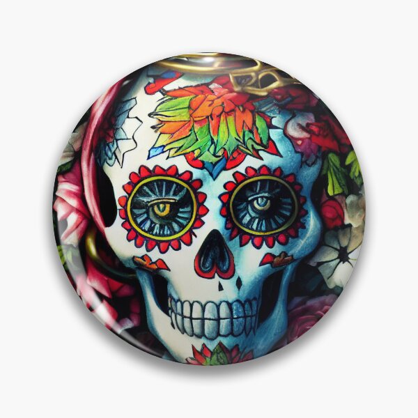 Item preview, Colorful Sugar Skull designed and sold by TextureFactory.