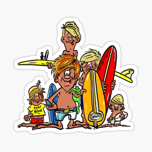 VINTAGE 60'S HOBIE SUPER SURFER SKATEBOARD STICKER, NEW VINYL