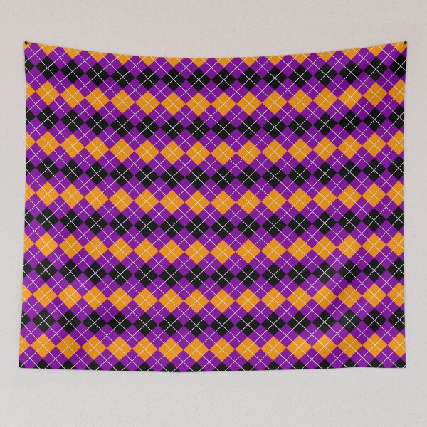 Item preview, Purple Orange and Black Argyle Pattern designed and sold by SaradaBoru.