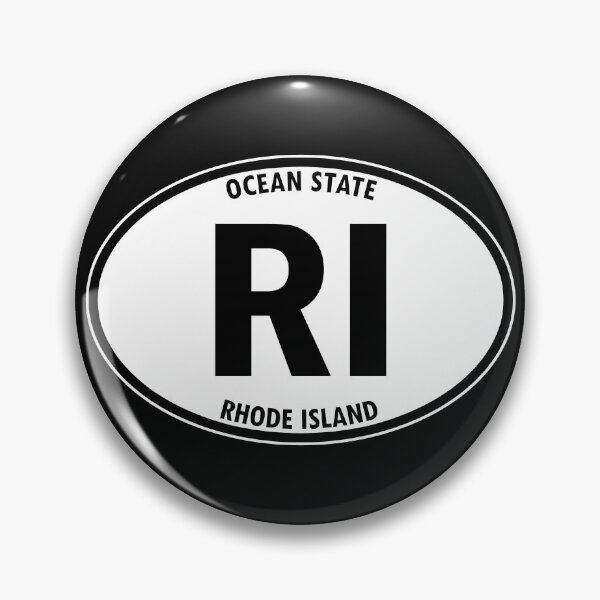 Item preview, Rhode Island, RI, Ocean State - State Abbreviation and Motto Oval Travel Bumper Sticker for your Car or Luggage.  designed and sold by BBTravels.