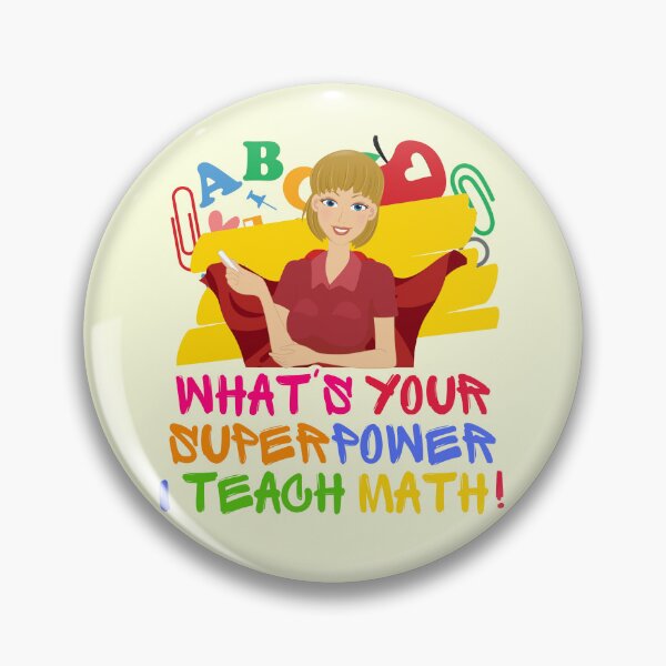 Item preview, I Teach Math Teacher Appreciation designed and sold by superteachers.