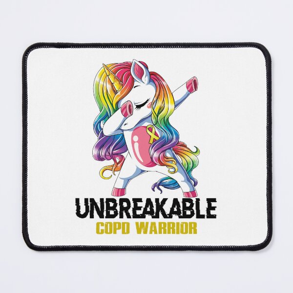 Item preview, COPD Awareness - Unicorn COPD Warrior Ribbon UNBREAKABLE designed and sold by Fernandezf.
