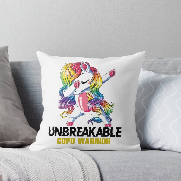 Item preview, COPD Awareness - Unicorn COPD Warrior Ribbon UNBREAKABLE designed and sold by Fernandezf.