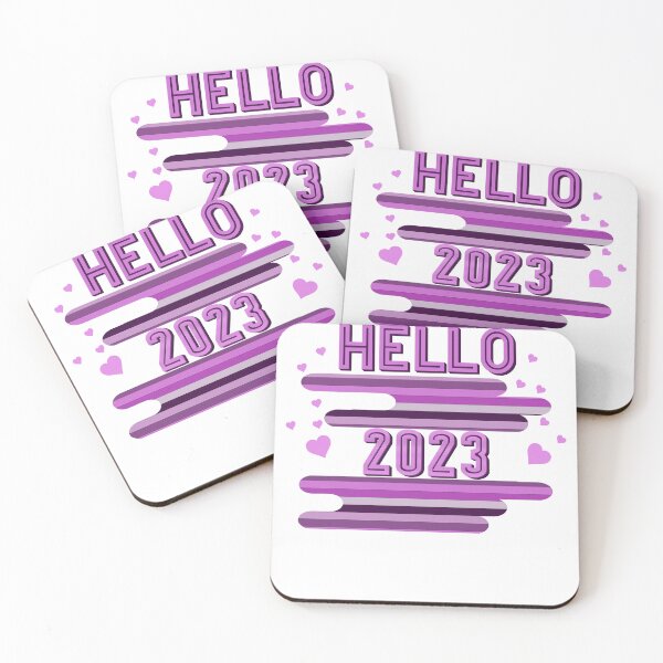 Item preview, Hello 2023 new year’s design pink designed and sold by TipTopTapo.