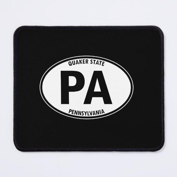 Item preview, Pennsylvania, PA, Quaker State - State Abbreviation and Motto Oval Travel Bumper Sticker for your Car or Luggage.  designed and sold by BBTravels.