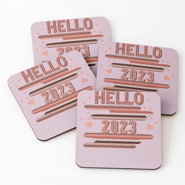 Item preview, Hello 2023 new year’s design peach  designed and sold by TipTopTapo.