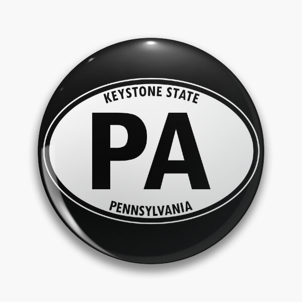 Item preview, Pennsylvania, PA, Keystone State - State Abbreviation and Motto Oval Travel Bumper Sticker for your Car or Luggage.  designed and sold by BBTravels.