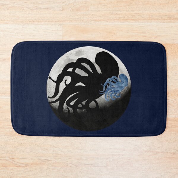 Item preview, Little Sister's Giant Shadow. Octopus Moon Shadow.  Blue Watercolor. designed and sold by Kona Linda.