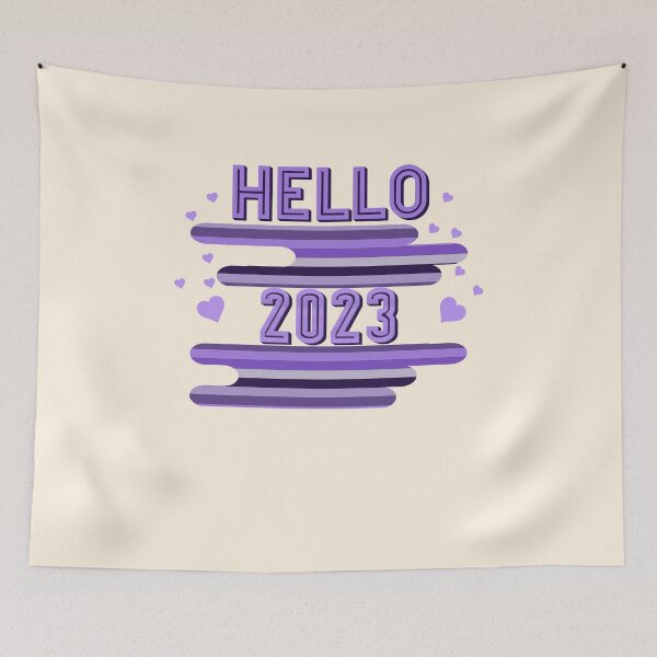 Item preview, Hello 2023 new year’s design purple  designed and sold by TipTopTapo.