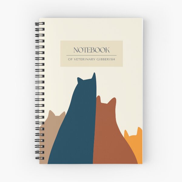 Item preview, Veterinary Gibberish, Funny Spiral notebook for Veterinary Professional - Veterinary Day Gift Idea for Vet Nurses, Vet Techs, Reception, RVN designed and sold by Verubi.