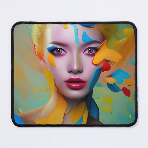 Item preview, Ethereal Beauty: A Colorful Surreal Woman Portrait designed and sold by artmanikin.