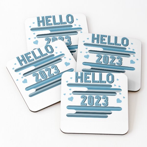 Item preview, Hello 2023 new year’s design turquoise  designed and sold by TipTopTapo.