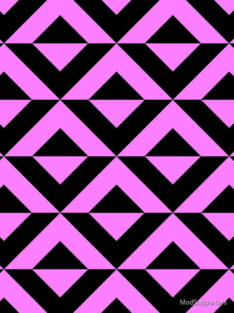 Thumbnail 4 of 4, iPhone Case, black pink Retro Mod pattern designed and sold by ModSupporters.