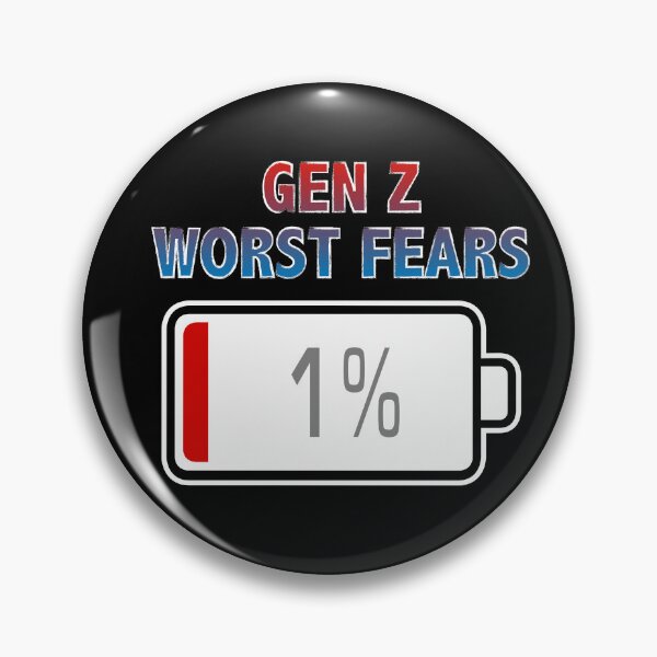 Item preview, Gen Z Worst Fears with Battery at 1% designed and sold by Moodific.